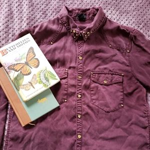 Eggplant button up